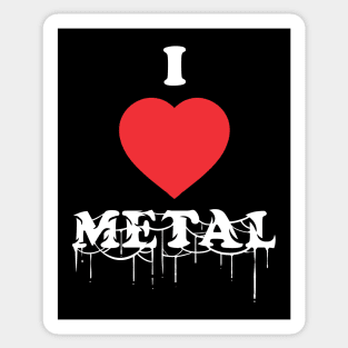 I Heart Metal - Gift For Metalheads Sticker